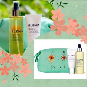Elemis Designer Bag, 6.5 Oz Cleansing Oil, 1.7 Oz Papaya Peel